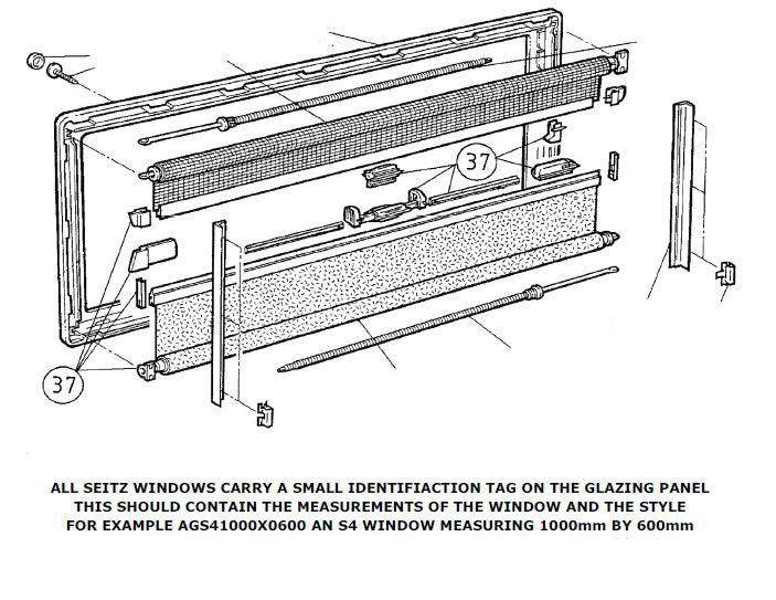 Blind on Roller - to Suit Dometic Seitz S4 Windows - Everything Caravans