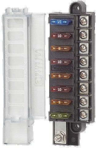 Bluesea Blade Fuse Block – Compact 8 Circuit and Cover - Everything Caravans