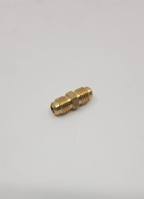 Brass Gas fitting 1-4 Flare Double Union for 1-4 Flare 01-1703 - Everything Caravans