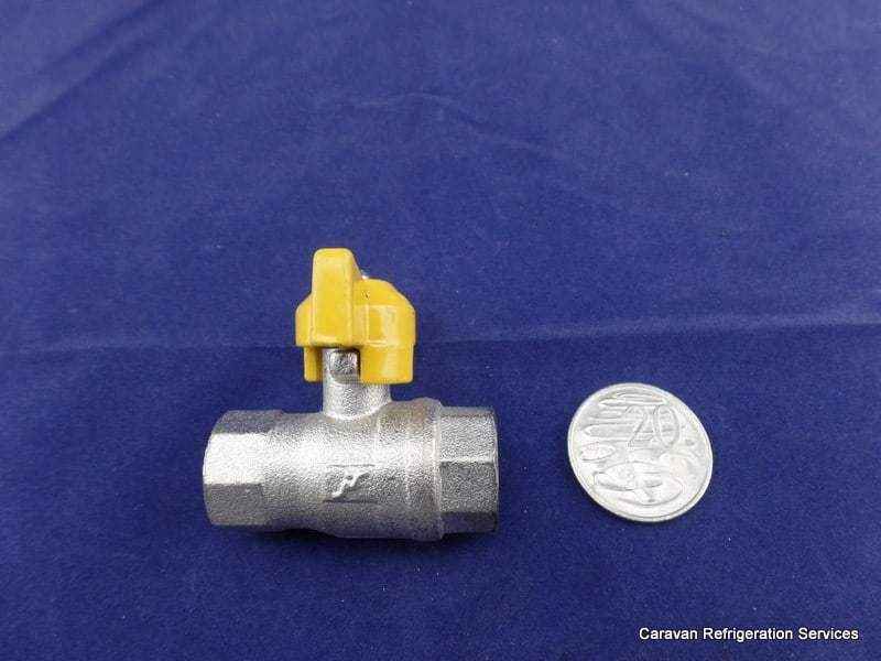 Brass Gas fitting 1-4 Tapered Female AGA Gas Ball Shutoff Valve - Everything Caravans