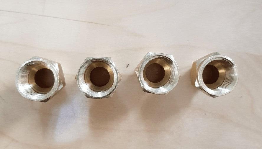 Brass Gas fitting 3-8 Flare Nut for 3-8 Copper Pipe x 4 01-.607 - Everything Caravans
