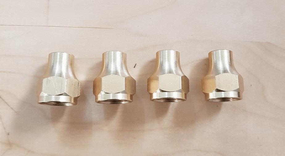 Brass Gas fitting 3-8 Flare Nut for 3-8 Copper Pipe x 4 01-.607 - Everything Caravans