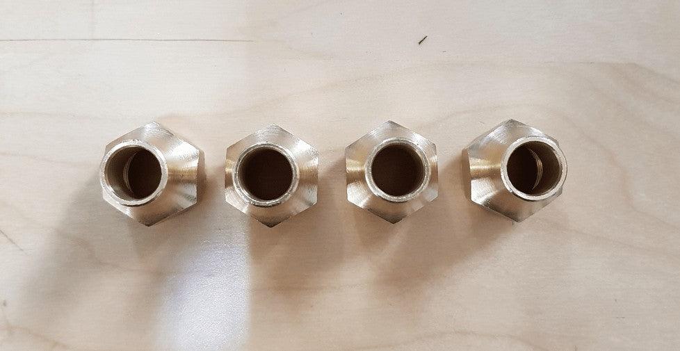 Brass Gas fitting 3-8 Flare Nut for 3-8 Copper Pipe x 4 01-.607 - Everything Caravans