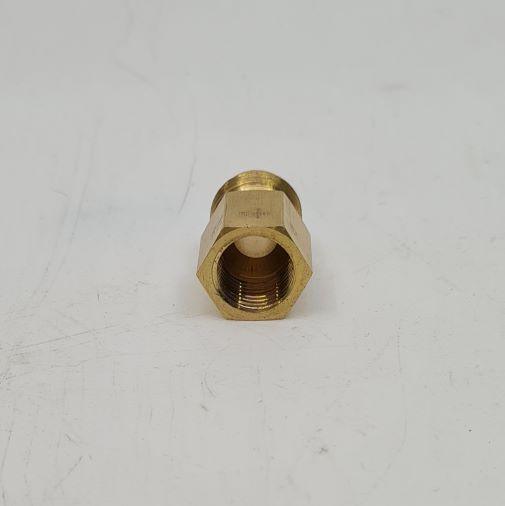 Brass Gas fitting 3-8 Flare Union with 1-4 Female Taper Thread 01-1612 - Everything Caravans
