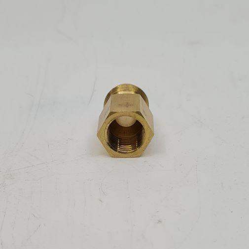 Brass Gas fitting 3-8 Flare Union with 1-4 Female Taper Thread 01-1612 - Everything Caravans