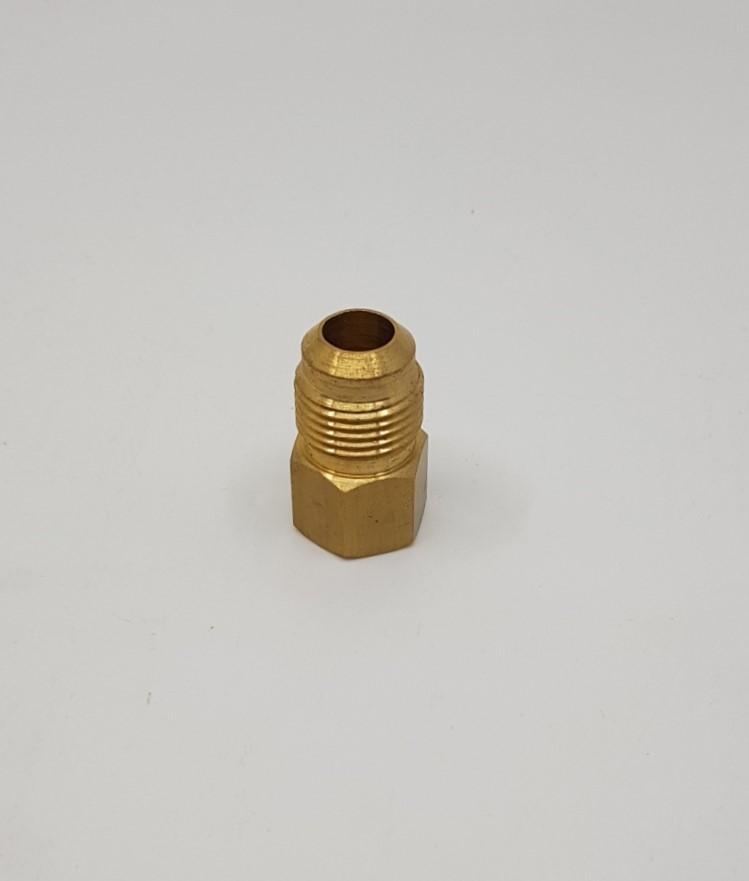 Brass Gas fitting 3-8 Flare to 1-2 Flare Adaptor - Everything Caravans