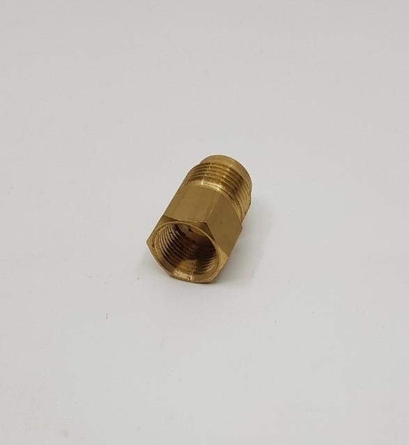 Brass Gas fitting 3-8 Flare to 1-2 Flare Adaptor - Everything Caravans