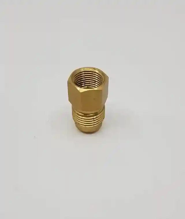 Brass Gas fitting 3-8 Flare to 1-2 Flare Adaptor - Everything Caravans