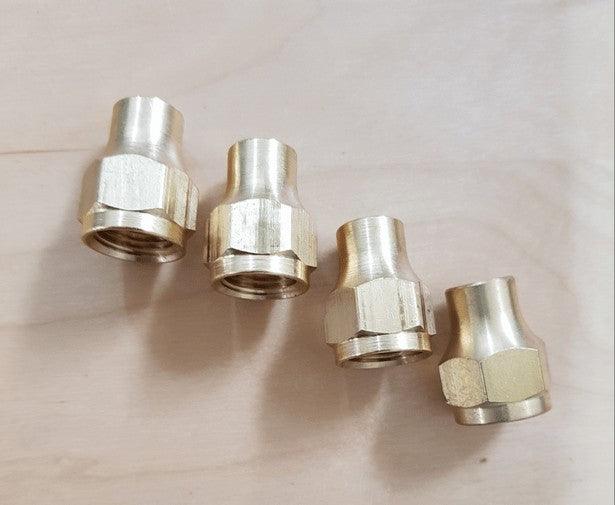 Brass Gas fitting 5-16 Flare Nut for 5-16 Copper Pipe x 4 - Everything Caravans