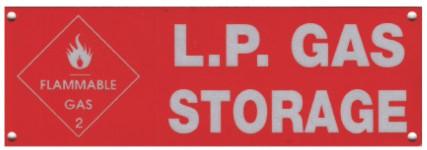 C-6 Cylinder in Boot - Gas Code Metal Plate - Everything Caravans