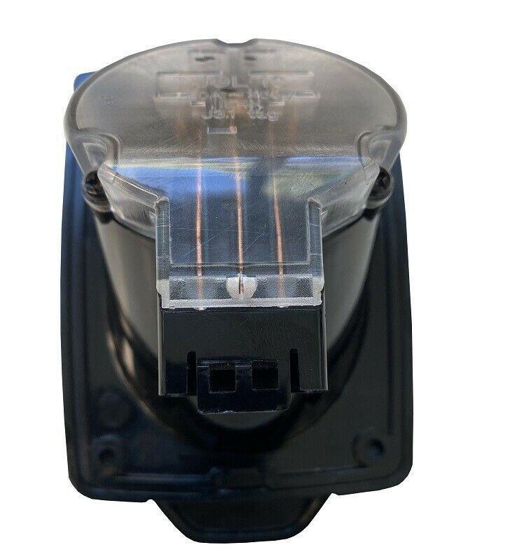 CMS 10amp Double Pole Autoswitch Socket Black Outlet. Jol10Bk - Everything Caravans