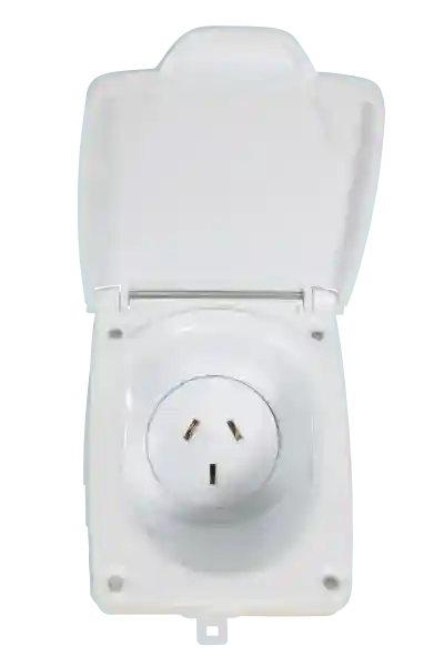 B&B RV Exterior White Cable TV Receptacle – Round Camper Inlet, Free Shipping