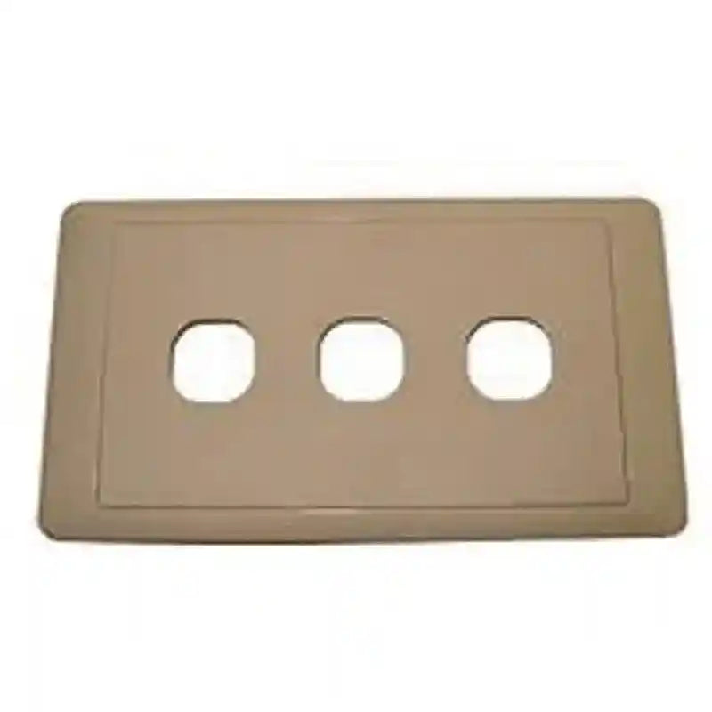 CMS Switch Plate Triple Beige for Caravan 240 Electrics - Everything Caravans