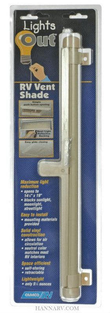 Camco Lights Out Retractable RV Roof Vent Shade Blind - Everything Caravans