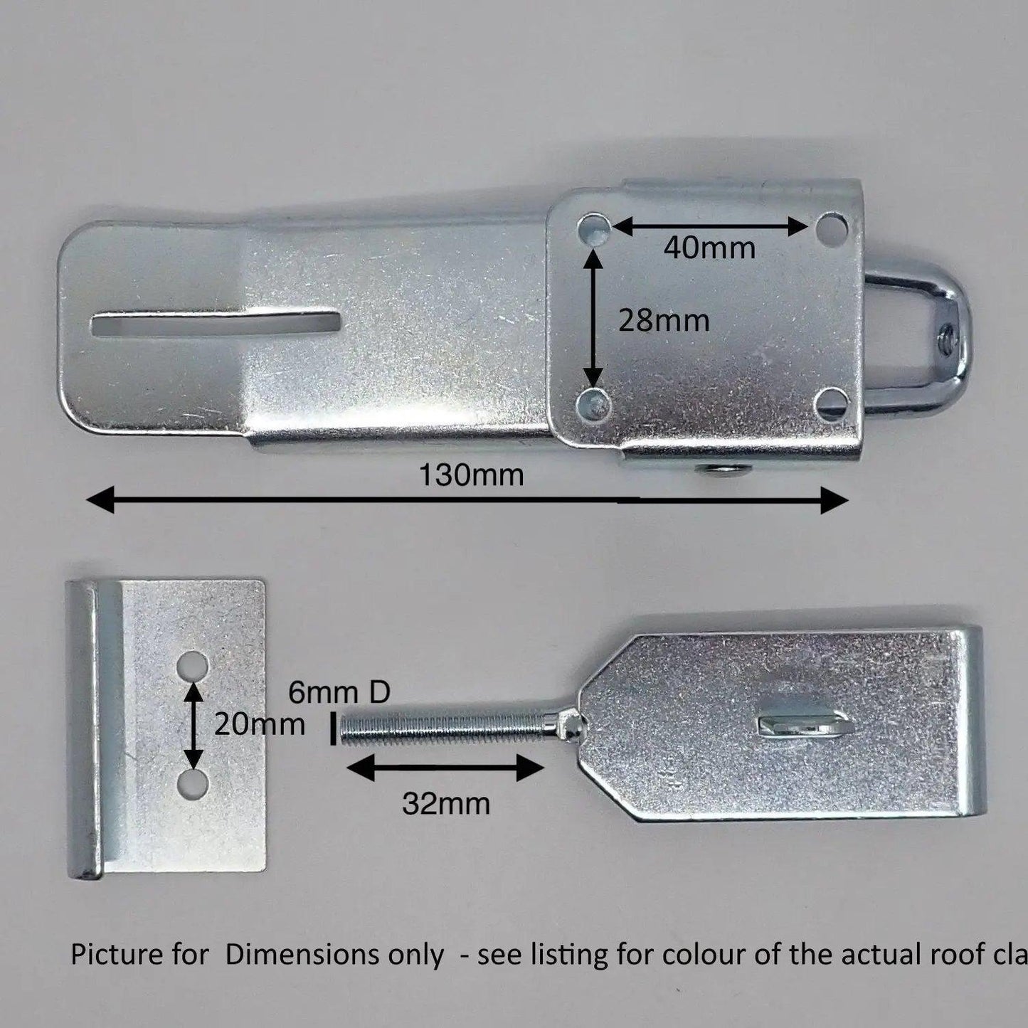 Camper Poptop Roof Clamp Lockable Galvanised - Everything Caravans