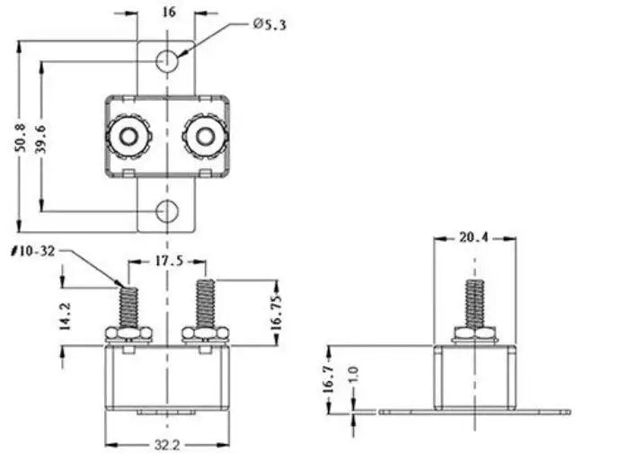 Circuit Breaker Fuse 12volt 24volt 20amp Auto Reset - Everything Caravans