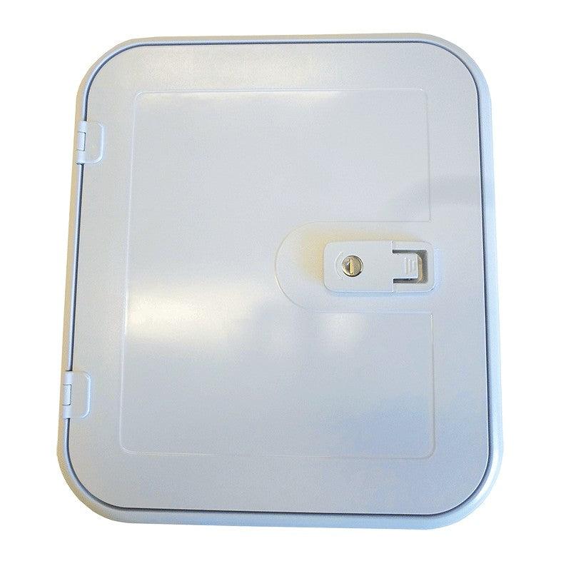 Coast Access Door 1 399X349mm White RV Hatch - Everything Caravans