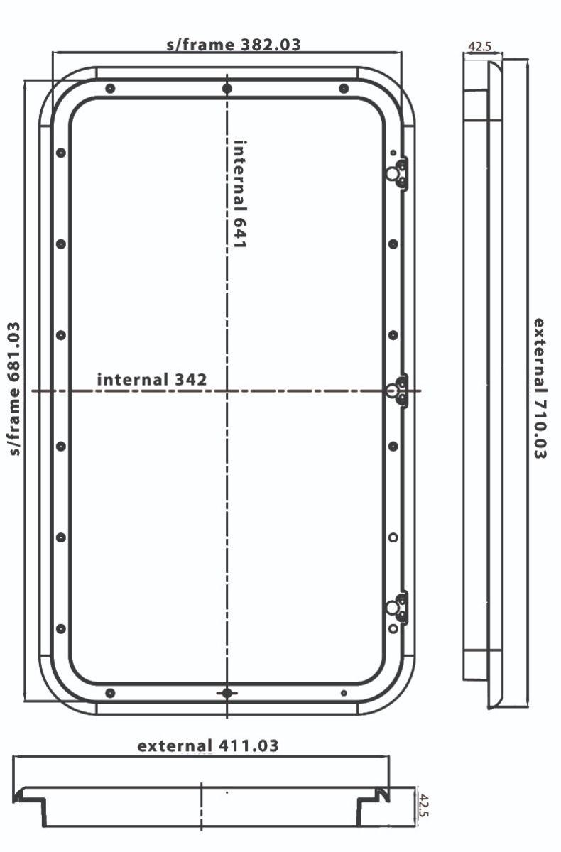 Coast Access Door 10 710 x 411mm White RV Hatch - Everything Caravans