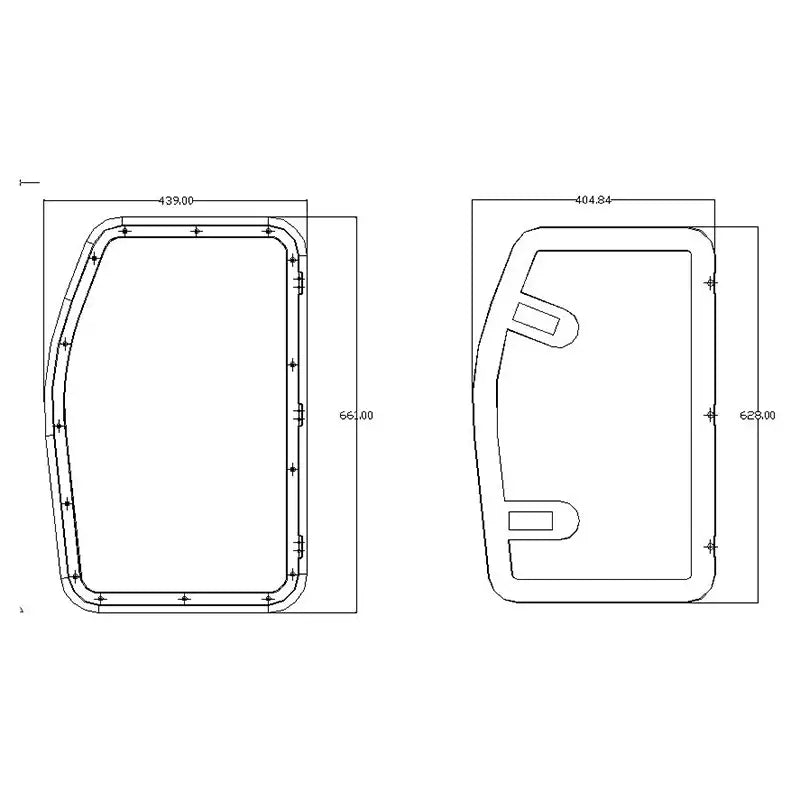 Coast Access Door 8 - White 370 x 595 Closed Side RV Hatch - Everything Caravans