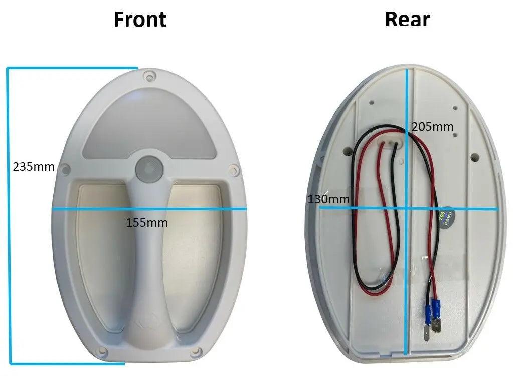 Coast Teardrop Led Assist Handle with 12v Light White - Everything Caravans