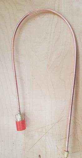 Copper Pigtail Gas Hose 700mm POL fitting and 1-4 inverted Flare - Everything Caravans