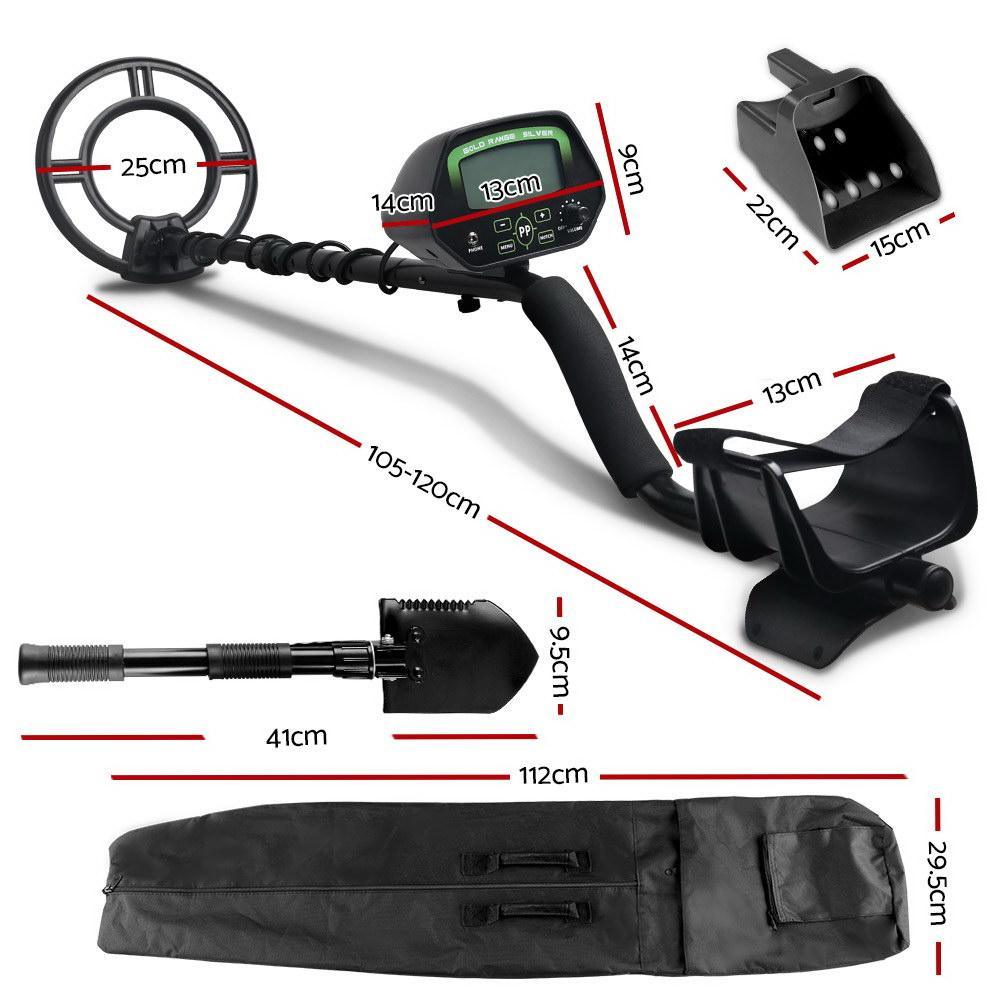 Deep Sensitive Metal Detector with LCD Shovel and Sand Scoop - Everything Caravans