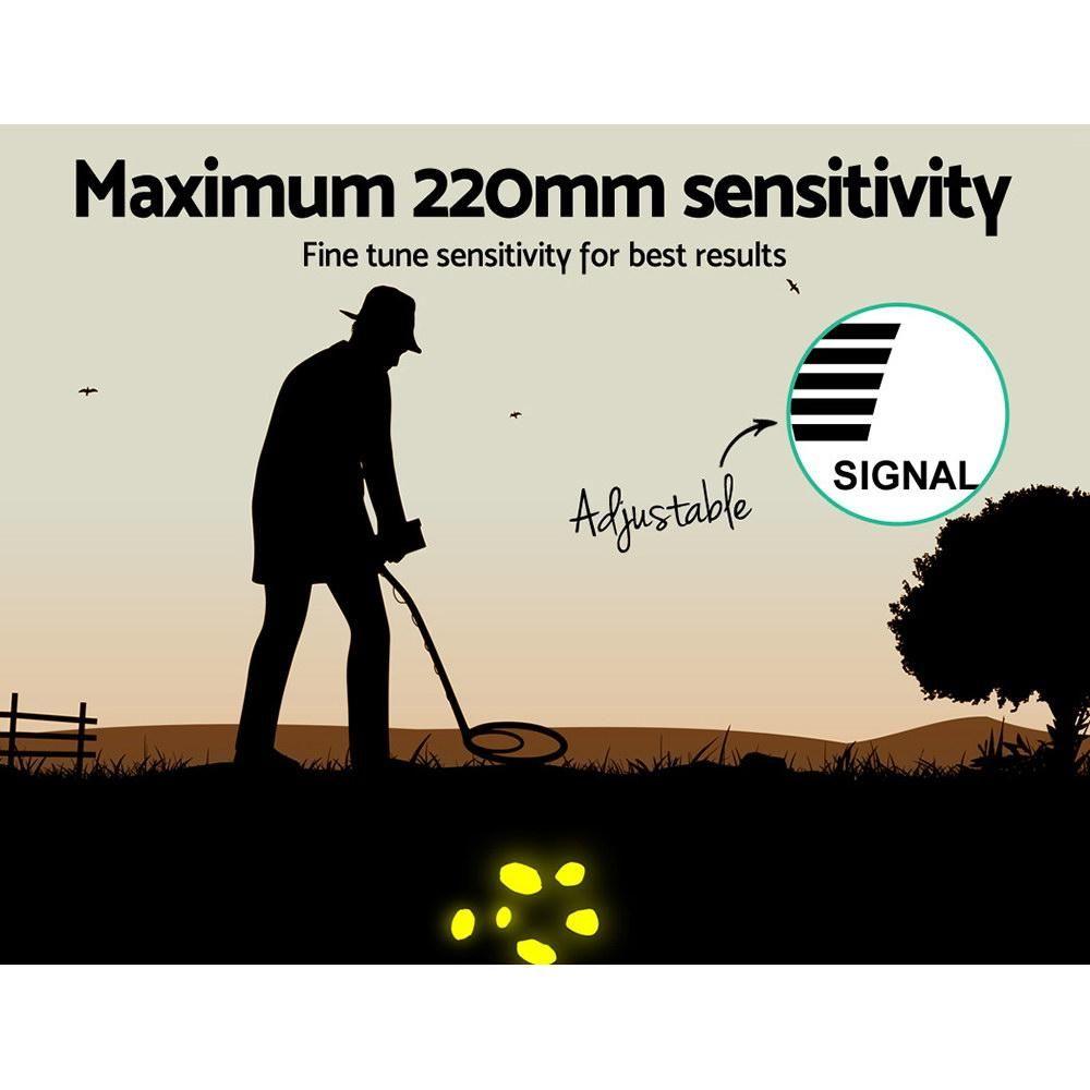Deep Sensitive Metal Detector with LCD Shovel and Sand Scoop - Everything Caravans