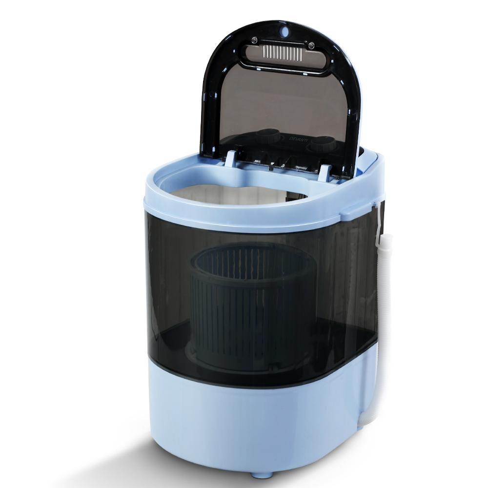 3Kg Mini Portable Washing Machine Top Load Spin - Everything Caravans
