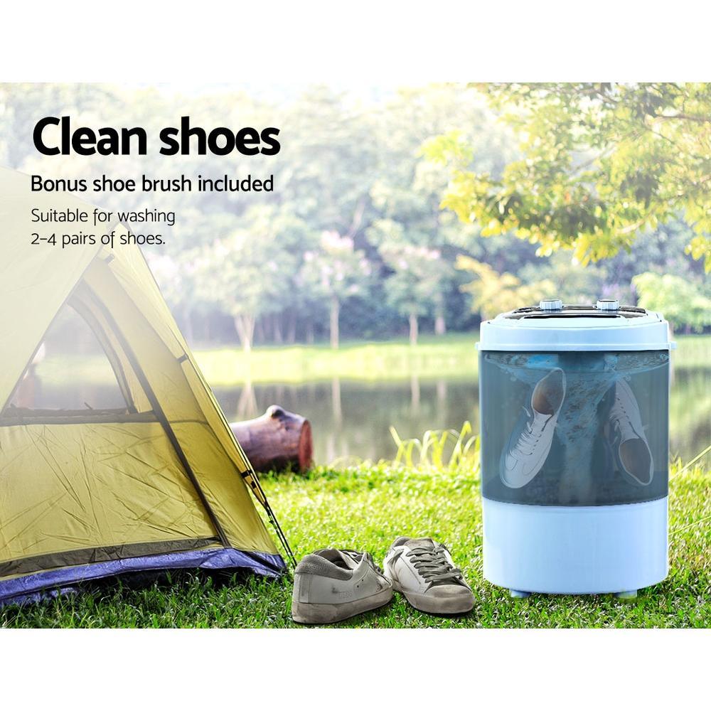 3Kg Mini Portable Washing Machine Top Load Spin - Everything Caravans