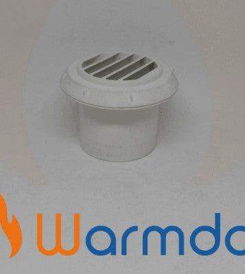 Directional Air Outlet - Aircon and Diesel Heaters 60-65mm White - Everything Caravans