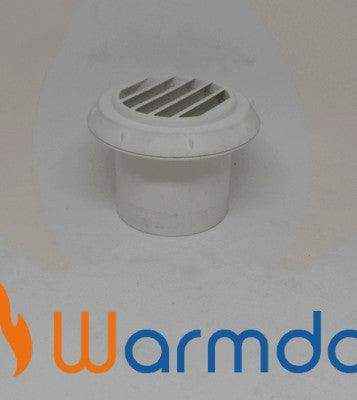 Directional Air Outlet - Aircon and Diesel Heaters 60-65mm White - Everything Caravans