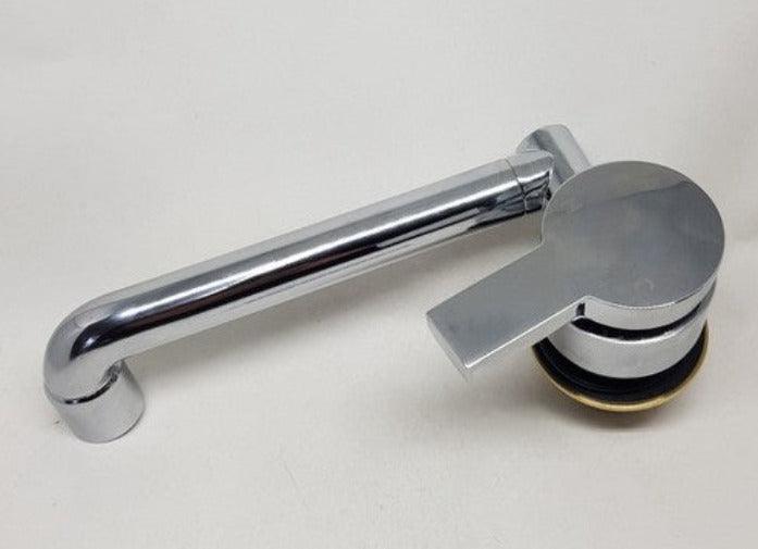 Dometic Chrome Brass Fold Down Hot and Cold Water Mixer Tap - Everything Caravans