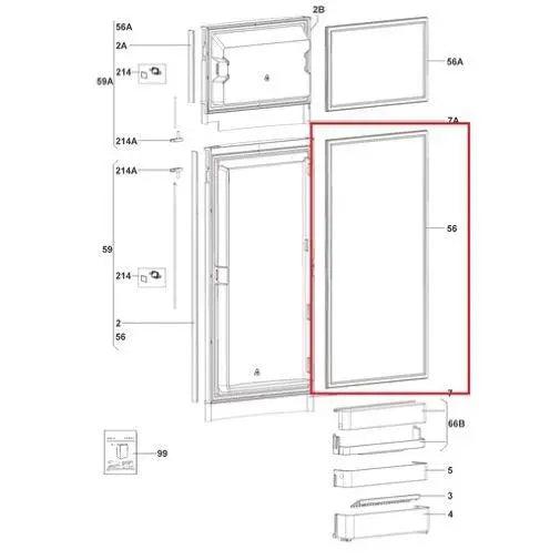 Dometic Fridge Door Gasket Suits Models RMD-RMDX - Everything Caravans