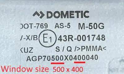 Dometic Seitz Tinted Window Blade - Suit S4 Window - Everything Caravans