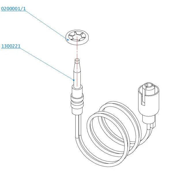 Dometic Smev Thermocouple 220mm - Everything Caravans