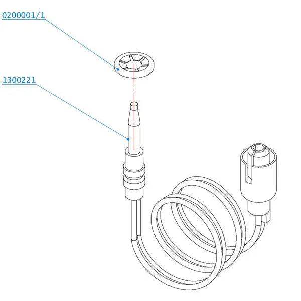 Dometic Smev Thermocouple 220mm - Everything Caravans