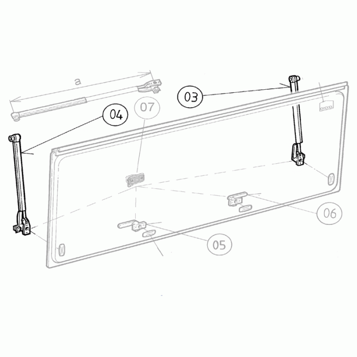 Dometic Window Stays Suits Maygood - Mobicool 350mm Window Height - Everything Caravans