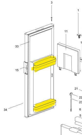 Door Bin Shelf - Suits Thetford N4141 Fridge - Everything Caravans