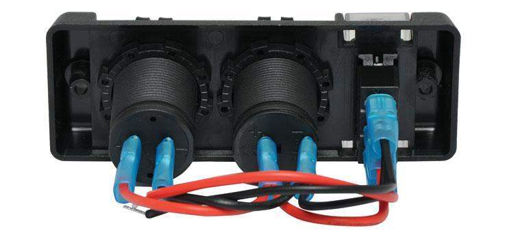 Dual USB and Car Accessory Flush Panel Mount - Everything Caravans