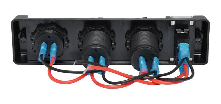 Dual USB Car Accessory and voltage Meter Flush Panel Mount - Everything Caravans