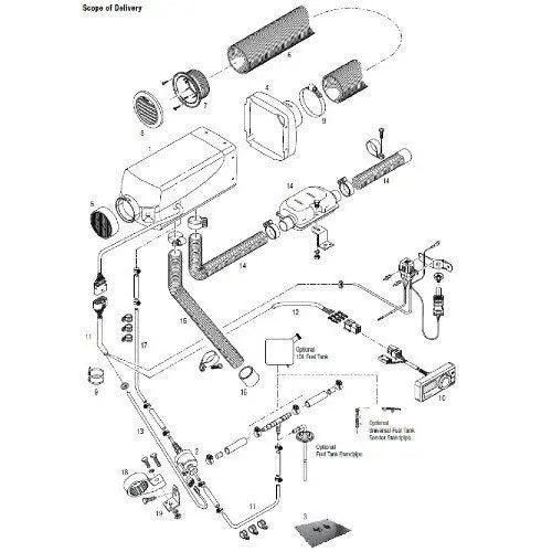 Eberspacher D2L AS3 Airtronic Diesel Air Heater 1 Outlet 12v E-Pro - Autumn Sale - Everything Caravans