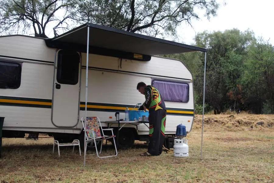 Eezi-Awn Caravan Bag Awning 3.5M Grey - Black Friday Sale - Everything Caravans