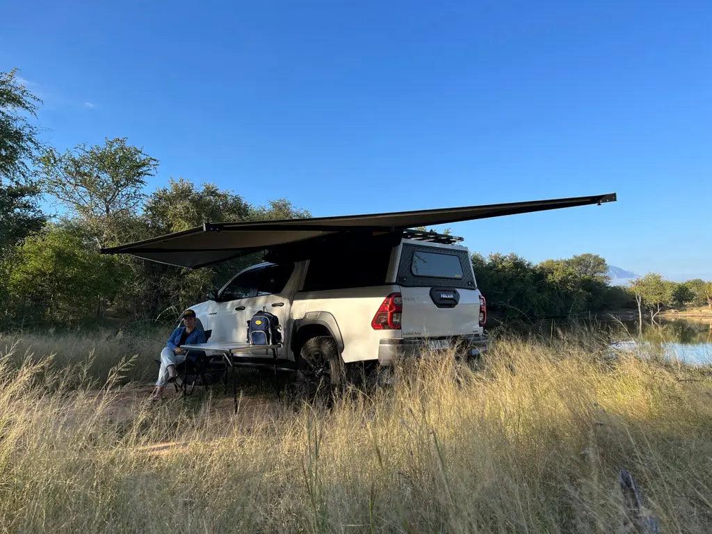 Eezi-Awn Dragonfly 180 Awning 2.3M Freestanding Left Side Mount Grey - Black Friday Sale - Everything Caravans