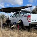 Eezi-Awn Dragonfly Mini 180 Awning 1.9M Freestanding Left Side Mount Grey - Black Friday Sale - Everything Caravans