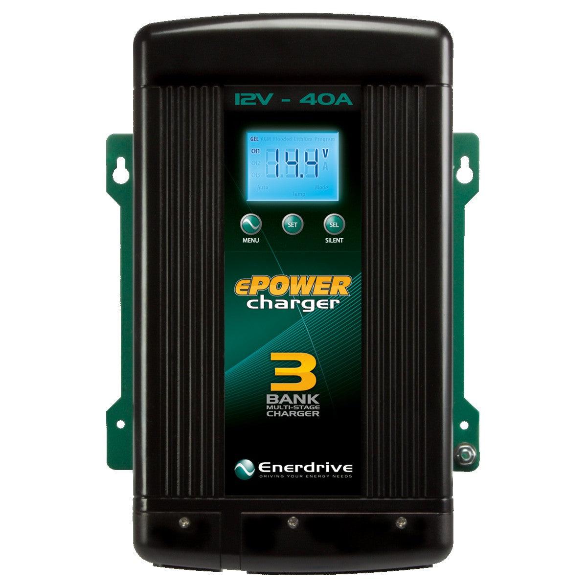Enerdrive Epower 240volt 12v 40A Battery Charger Suitable for Lithium - Everything Caravans