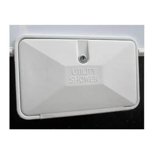 Exterior Recessed Shower Box White Caravan Camper Motorhome - Everything Caravans
