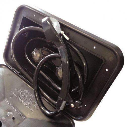 External Recessed Shower Box Unit for Caravans Black - Everything Caravans