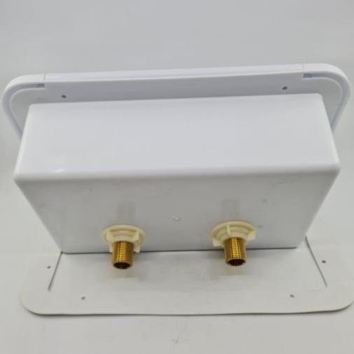 External Shower Box White - watermark - Everything Caravans