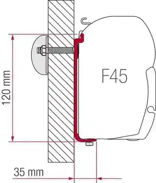 Fiamma Awn Fix install Brkt "S" (1Pce) 98655-392 Old02436-01 - Everything Caravans