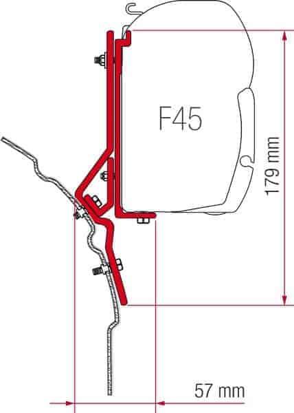 Fiamma Awn Vwt4 fitting Brackets for F45 - Everything Caravans